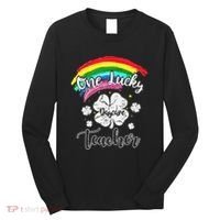 Cute St Patricks Day Gift For One Lucky Daycare Teacher Long Sleeve Shirt thumb 0