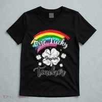 Cute St Patricks Day Gift For One Lucky Daycare Teacher T-Shirt thumb 5