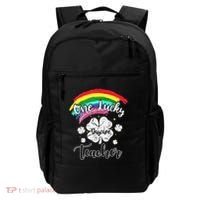 Cute St Patricks Day Gift For One Lucky Daycare Teacher Backpack thumb 0