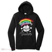 Cute St Patricks Day Gift For One Lucky Daycare Teacher Women's Hoodie thumb 0