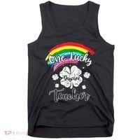 Cute St Patricks Day Gift For One Lucky Daycare Teacher Tank Top thumb 0