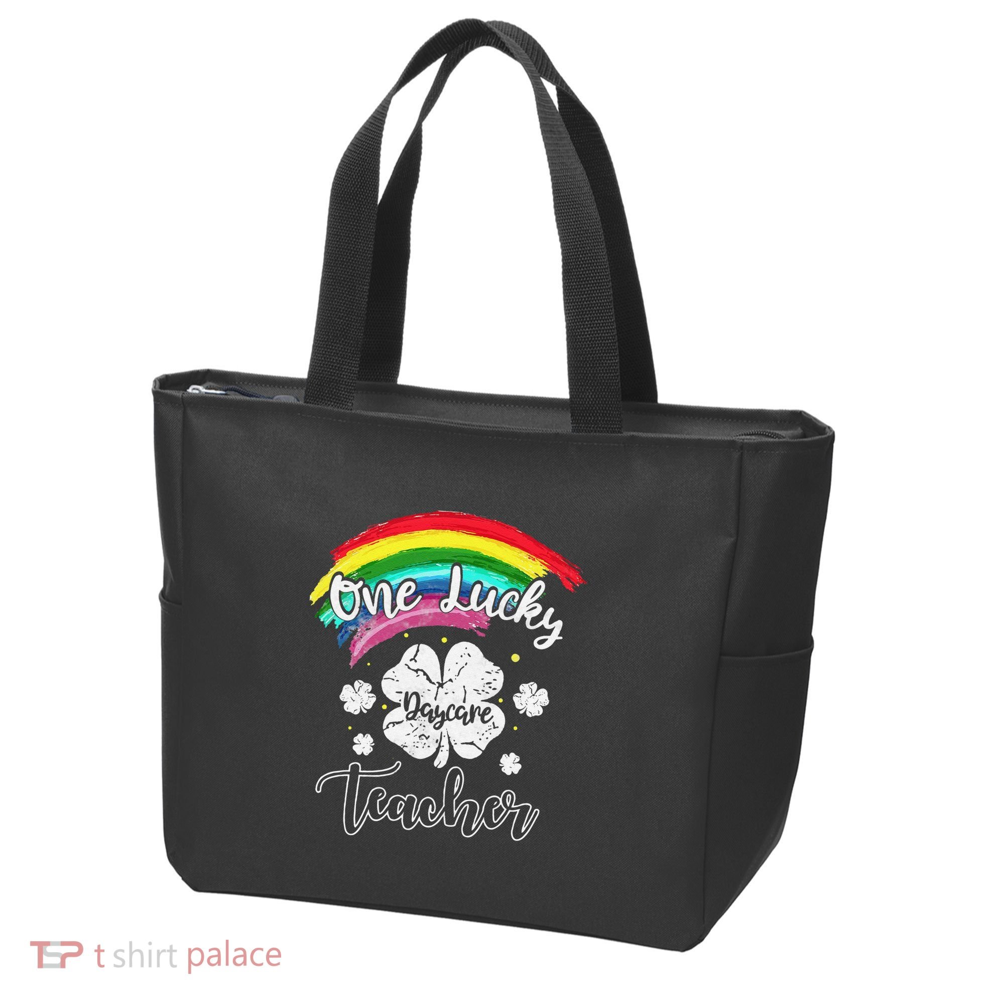 Cute St Patricks Day Gift For One Lucky Daycare Teacher Tote Bag