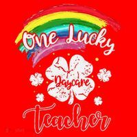 Cute St Patricks Day Gift For One Lucky Daycare Teacher Santa Hat thumb 1