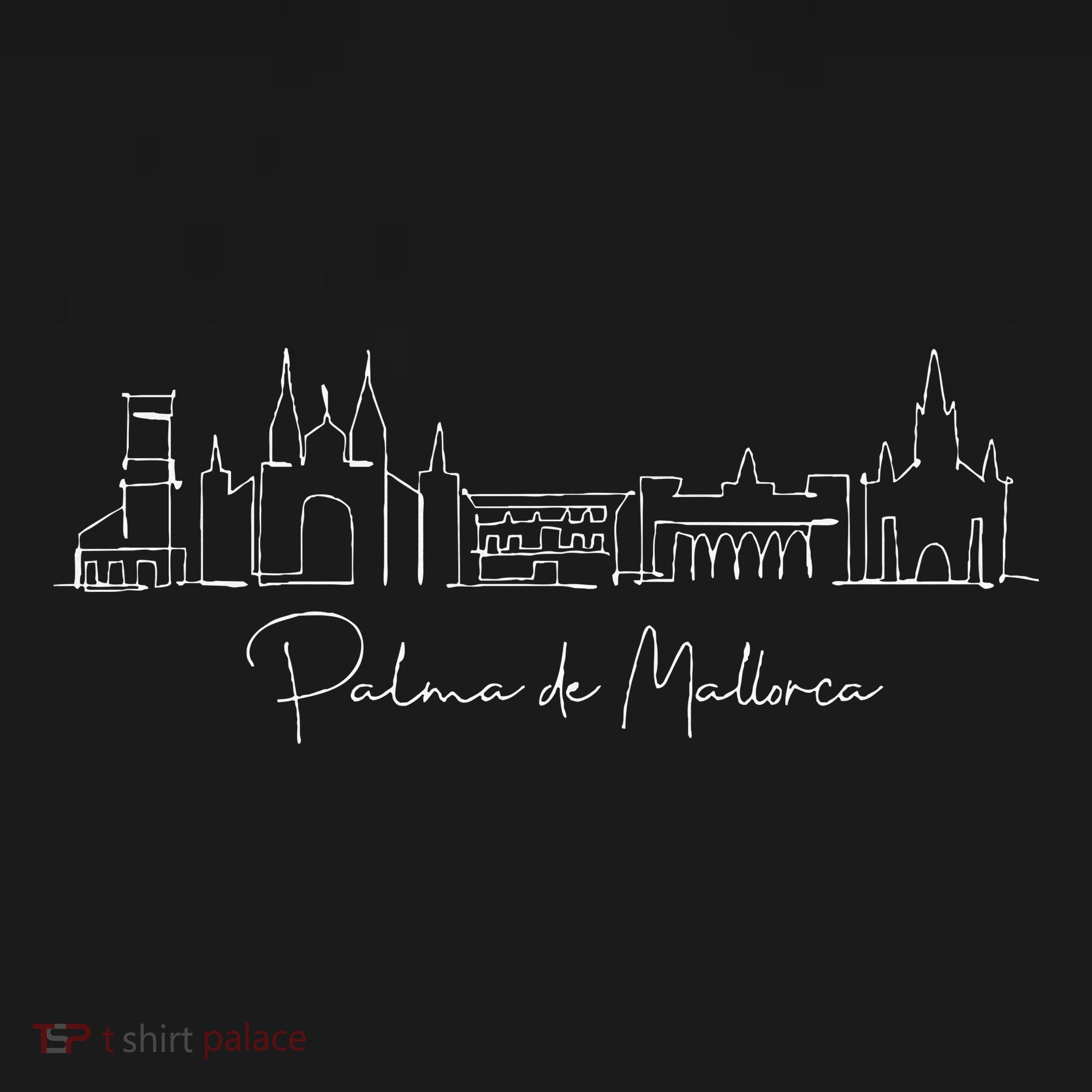City Skyline Palma De Mallorca Spain Ornament