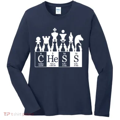 Chess Sets Periodic Table Elements Women's Long Sleeve Shirt