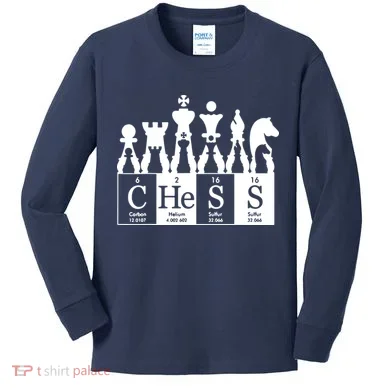Chess Sets Periodic Table Elements Kids Long Sleeve Shirt