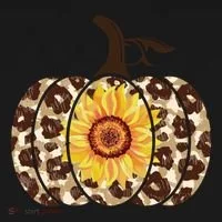 Cheetah Sunflower Pumpkin Bucket Hat thumb 4