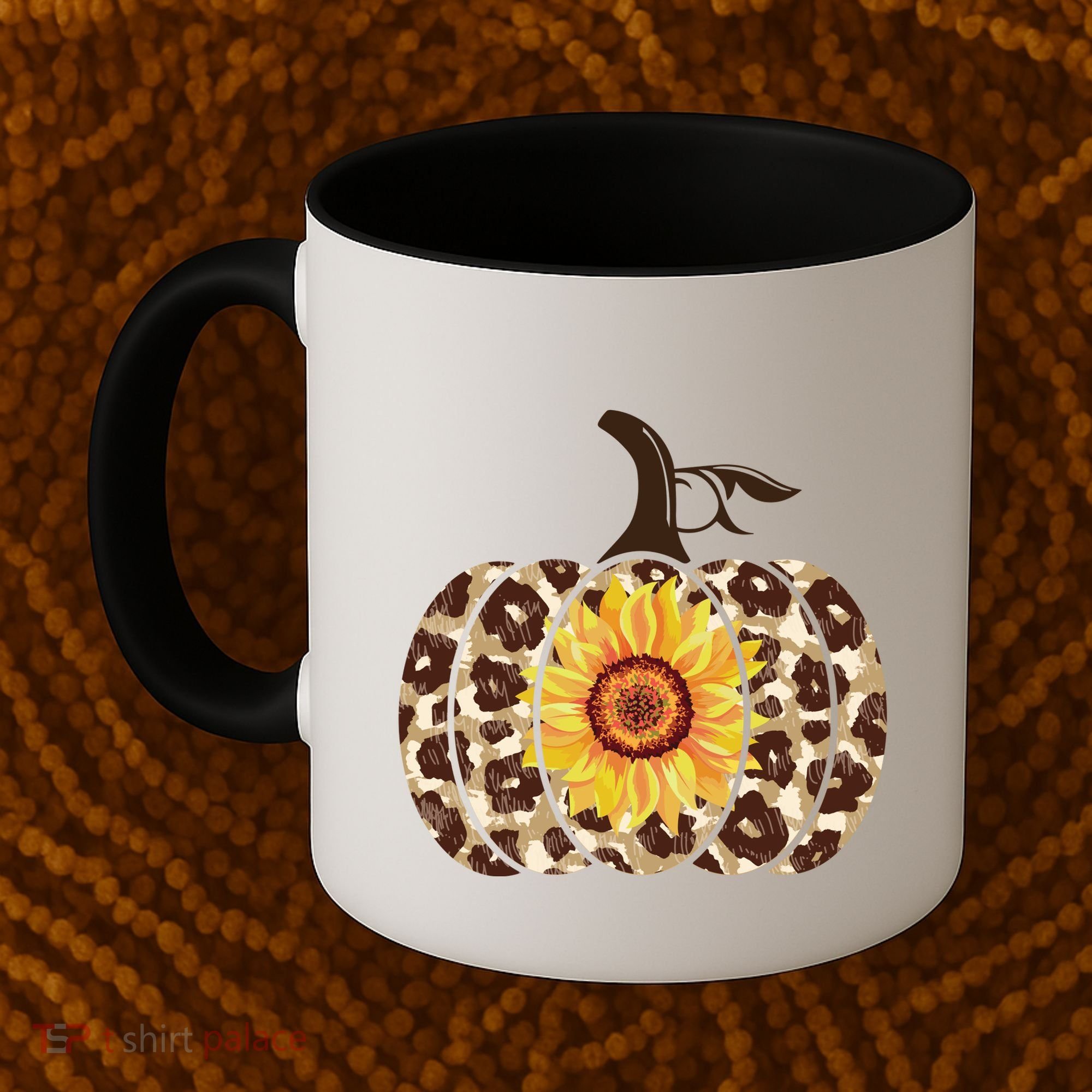 Cheetah Sunflower Pumpkin Coffee Mug