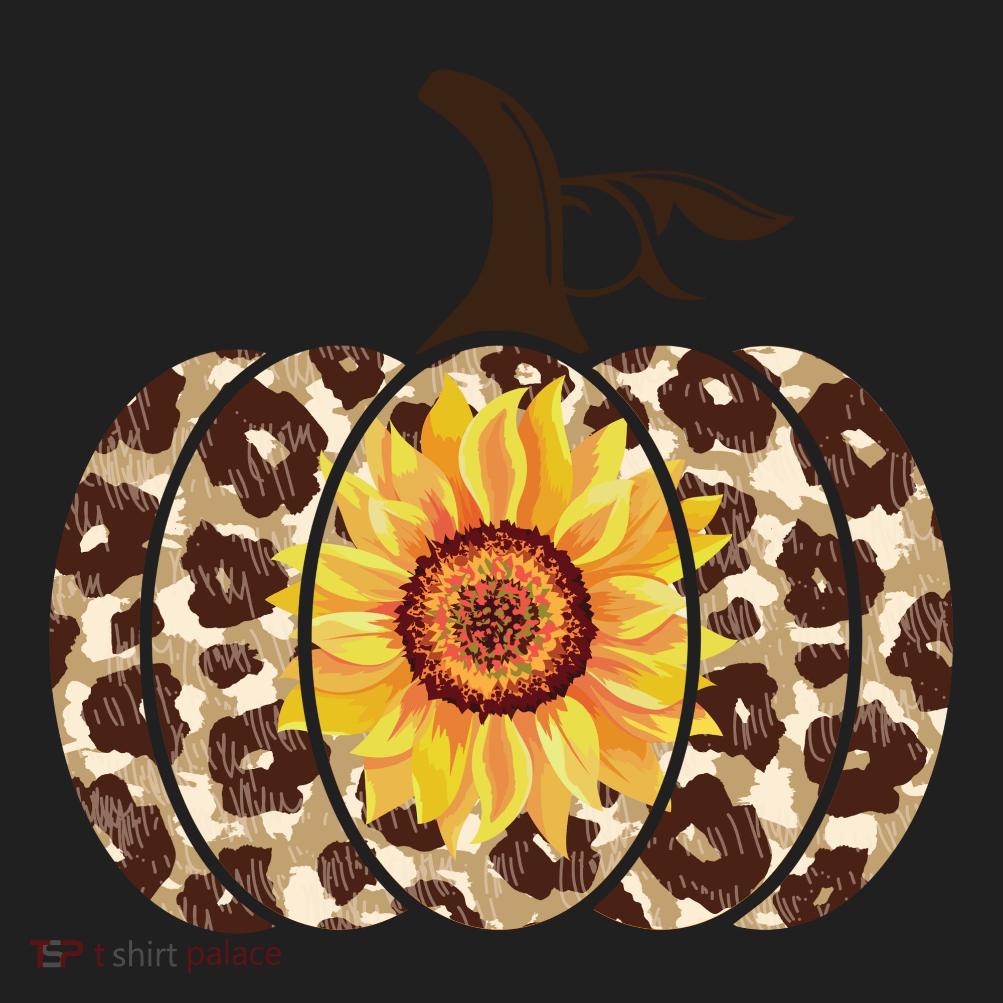 Cheetah Sunflower Pumpkin Tumbler