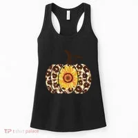 Cheetah Sunflower Pumpkin Women's Tank Top thumb 0