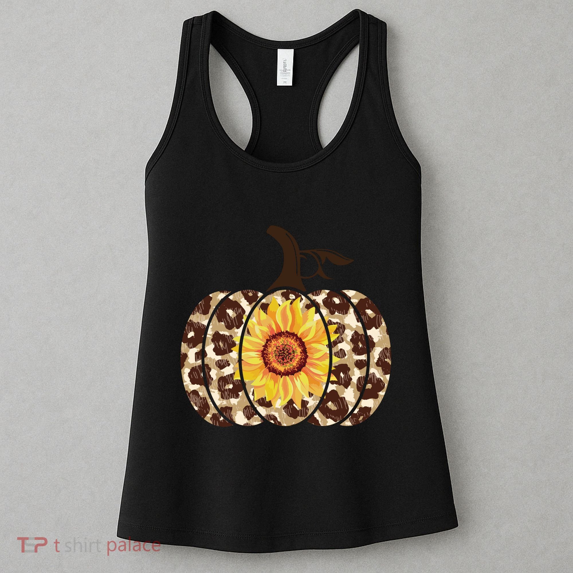 Cheetah Sunflower Pumpkin Women's Tank Top