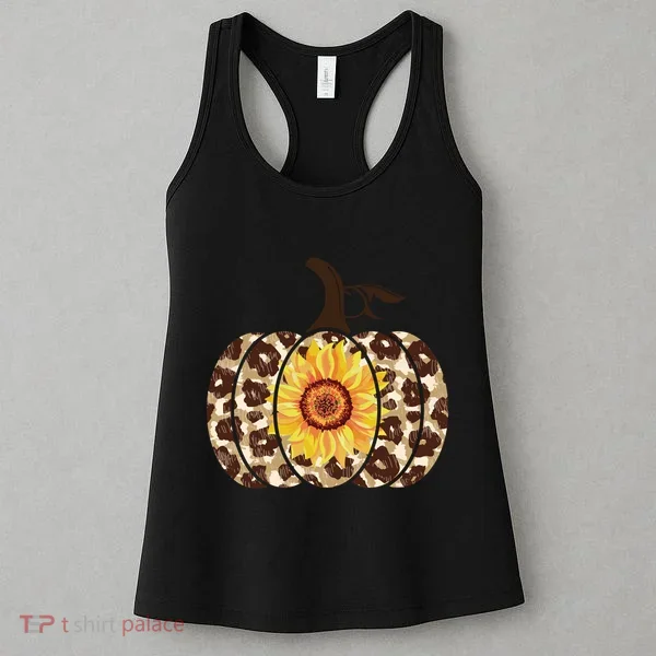 Cheetah Sunflower Pumpkin Women's Tank Top