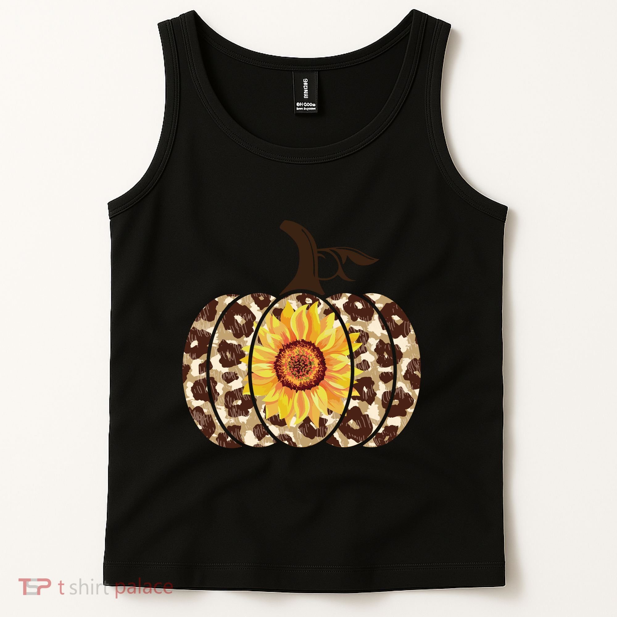 Cheetah Sunflower Pumpkin Tank Top