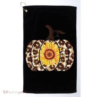 Cheetah Sunflower Pumpkin Golf Towel
