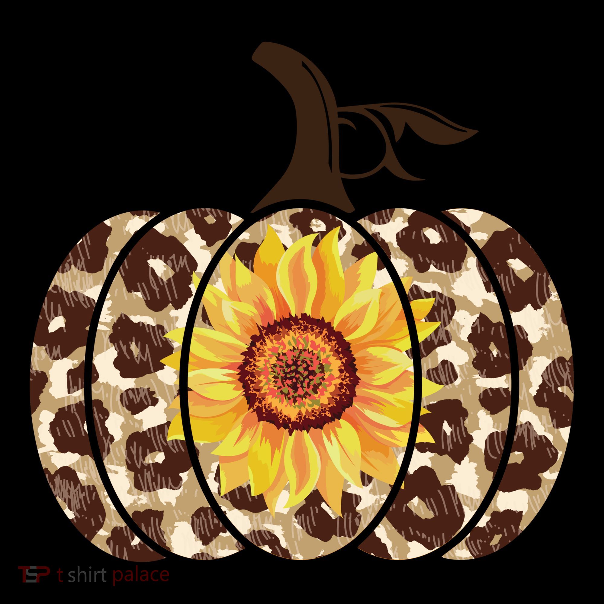 Cheetah Sunflower Pumpkin Tote Bag