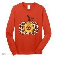 Cheetah Sunflower Pumpkin Long Sleeve Shirt thumb 0