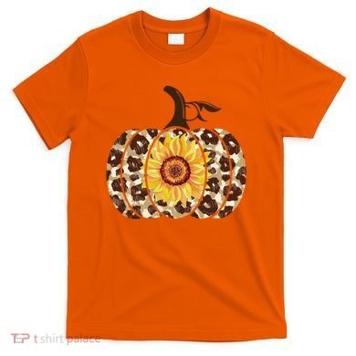 Cheetah Sunflower Pumpkin T-Shirt