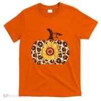 Cheetah Sunflower Pumpkin T-Shirt thumb 0