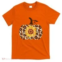 Cheetah Sunflower Pumpkin T-Shirt thumb 0