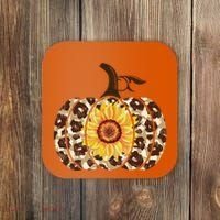 Cheetah Sunflower Pumpkin Coaster thumb 0