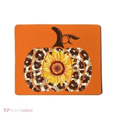 Cheetah Sunflower Pumpkin Mousepad