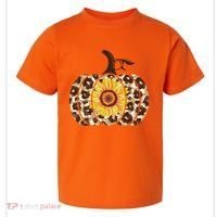 Cheetah Sunflower Pumpkin Toddler T-Shirt thumb 0