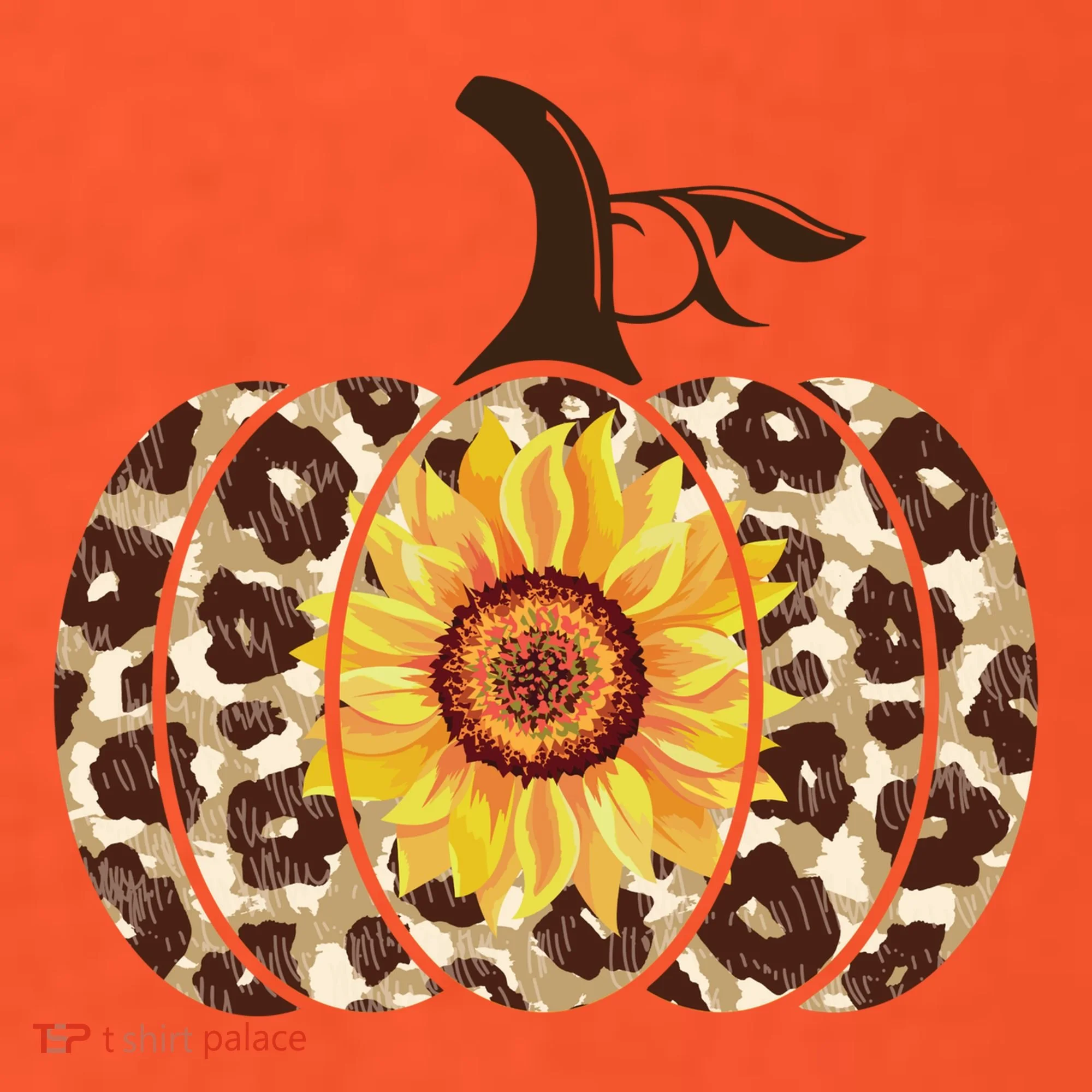 Cheetah Sunflower Pumpkin Women's T-Shirt