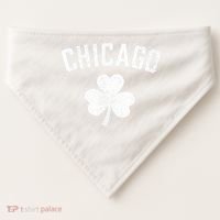 Chicago, St Patrick's day - Patty's day shamrock tee USA-Made Doggie Bandana thumb 0
