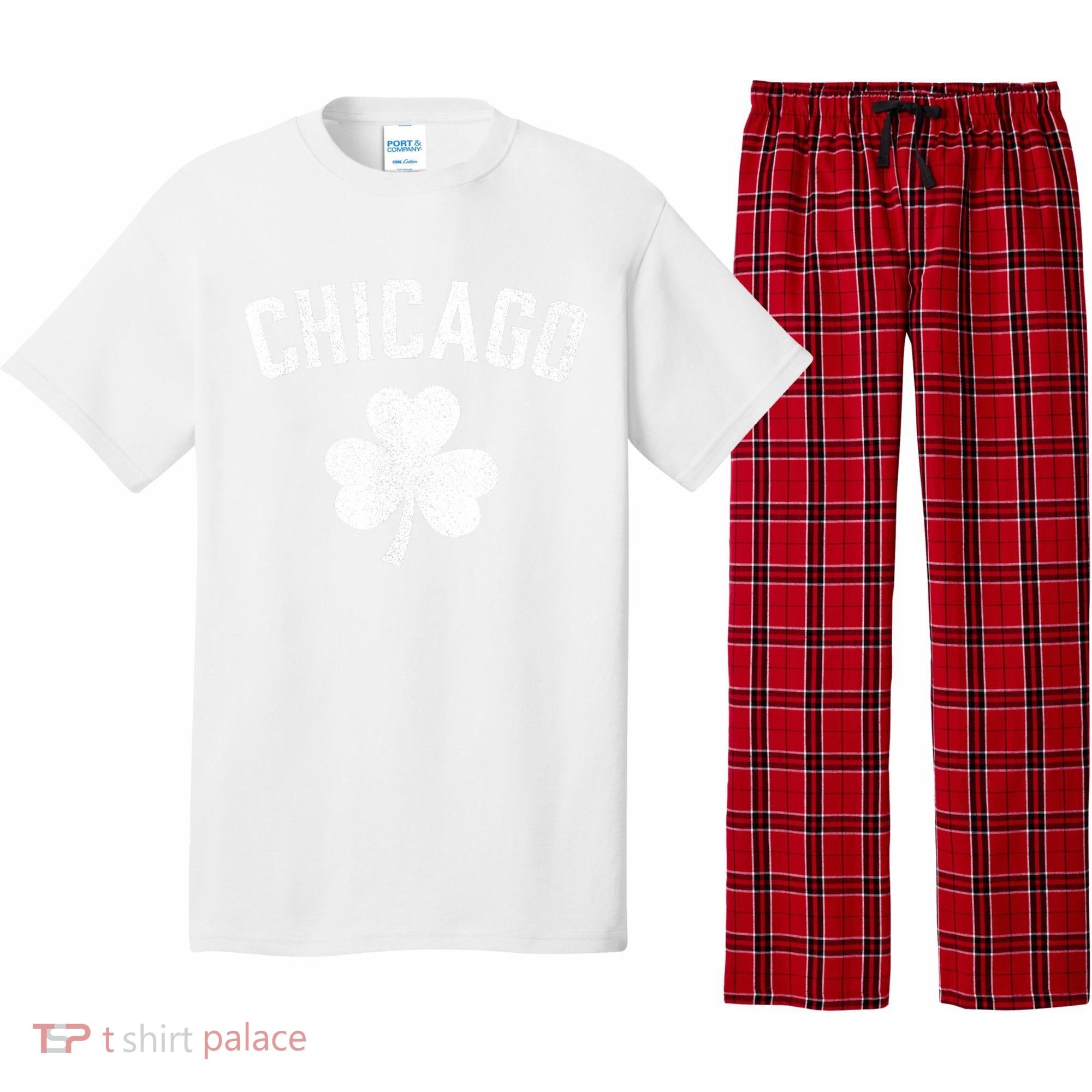 Chicago, St Patrick's day - Patty's day shamrock tee Pajama Set