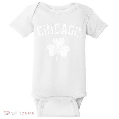 Chicago, St Patrick's day - Patty's day shamrock tee Baby Bodysuit