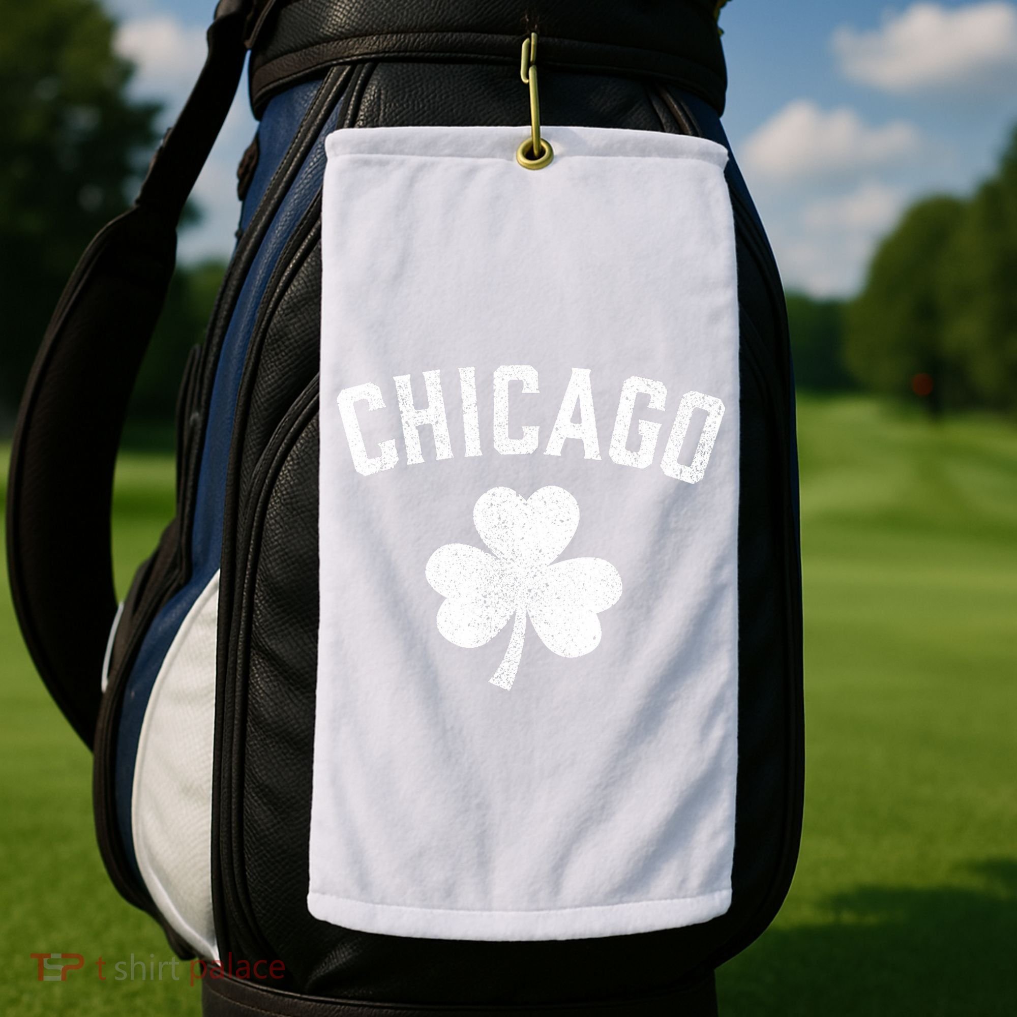 Chicago, St Patrick's day - Patty's day shamrock tee Golf Towel
