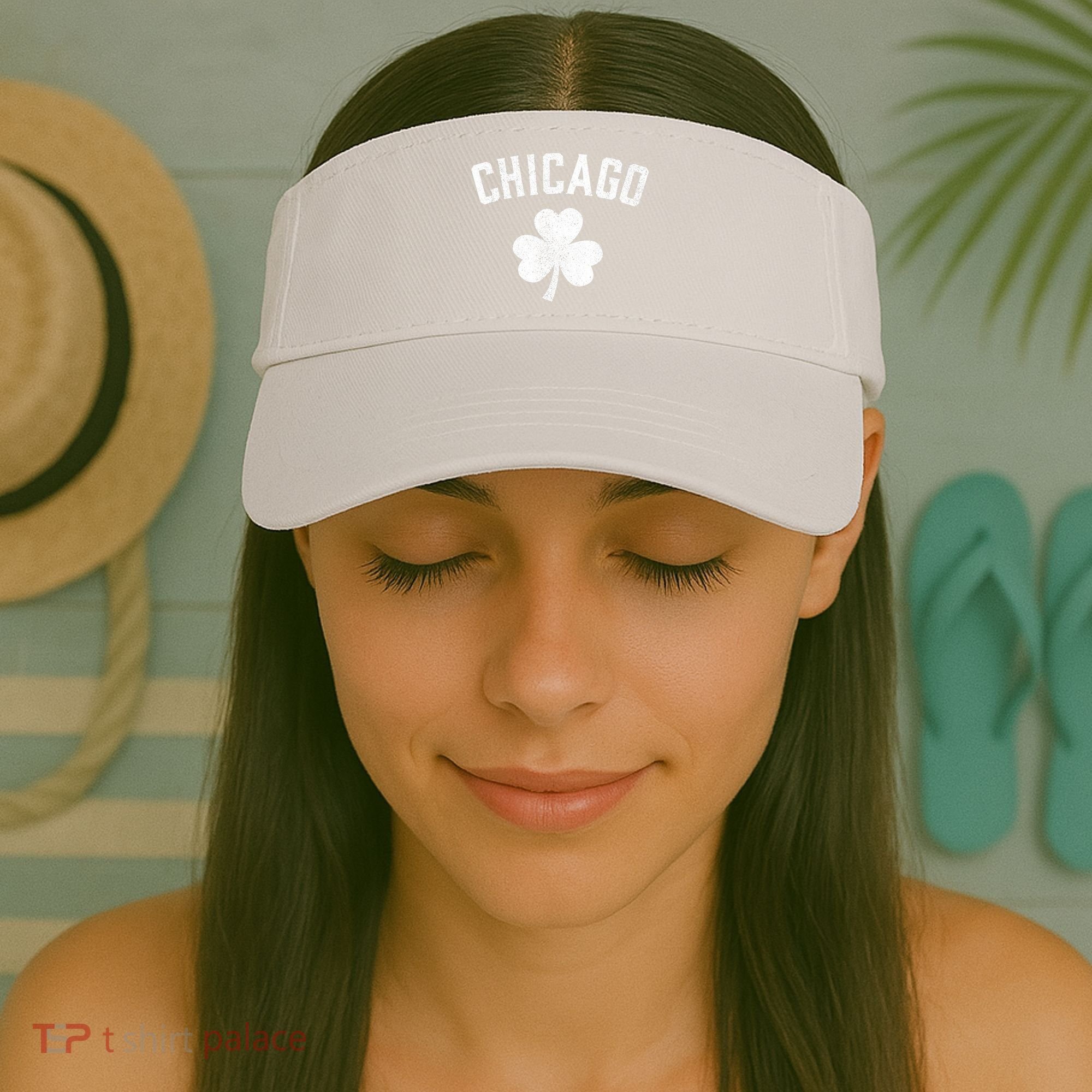 Chicago, St Patrick's day - Patty's day shamrock tee Visor
