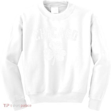 Chicago, St Patrick's day - Patty's day shamrock tee Kids Sweatshirt