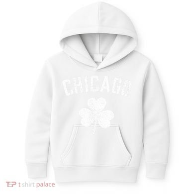 Chicago, St Patrick's day - Patty's day shamrock tee Kids Hoodie