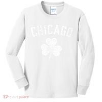 Chicago, St Patrick's day - Patty's day shamrock tee Kids Long Sleeve Shirt thumb 0
