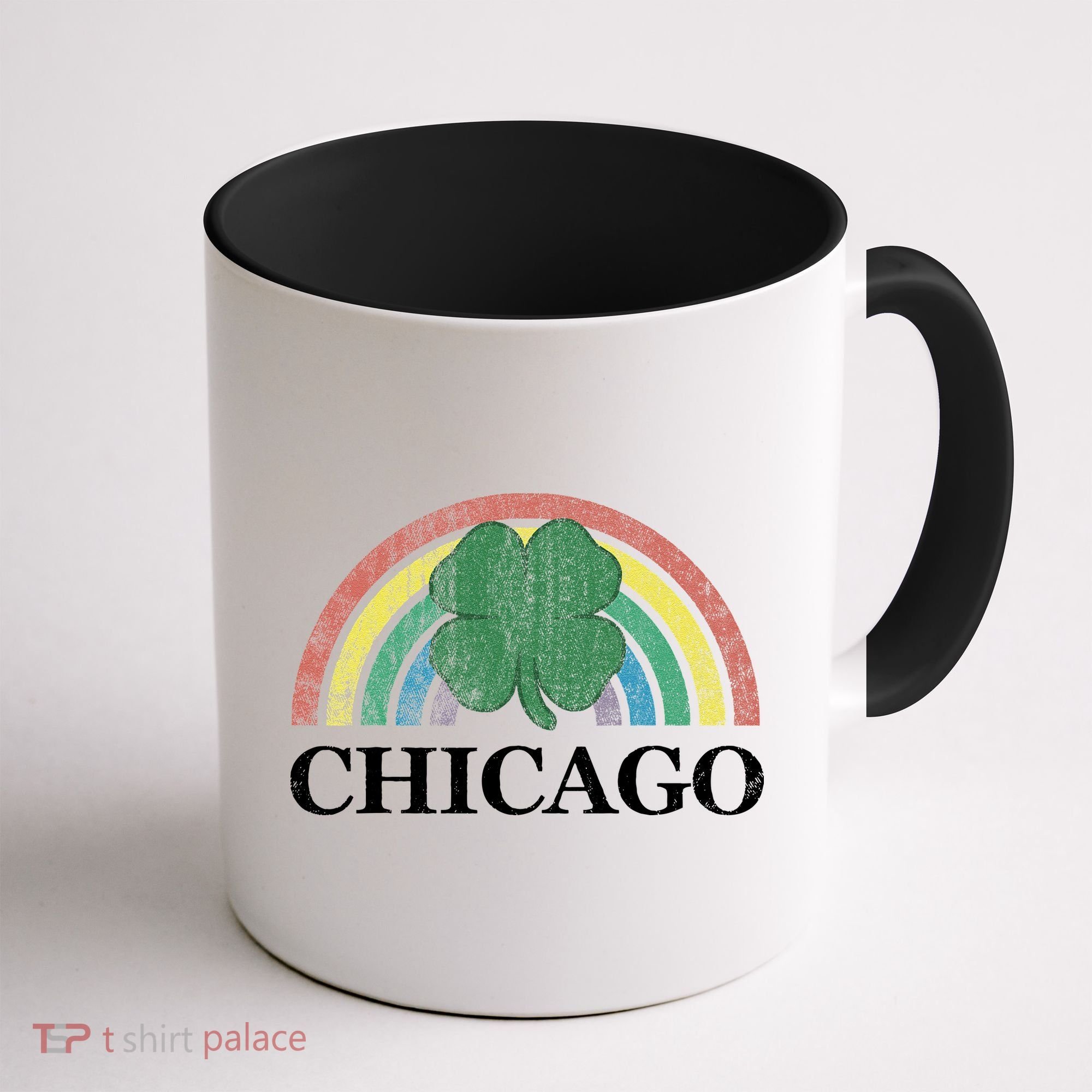 Chicago St. Patrick's Day Shamrock Rainbow Saint Paddy's Coffee Mug