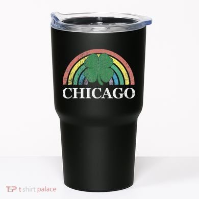 Chicago St. Patrick's Day Shamrock Rainbow Saint Paddy's Tumbler