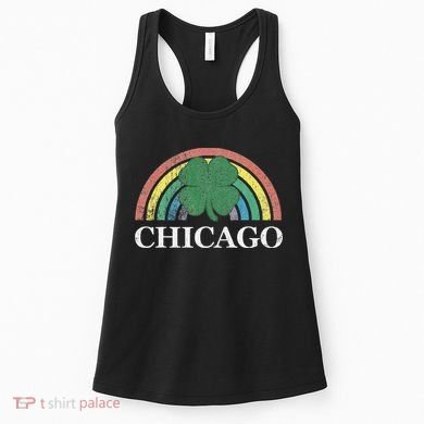 Chicago St. Patrick's Day Shamrock Rainbow Saint Paddy's Women's Tank Top
