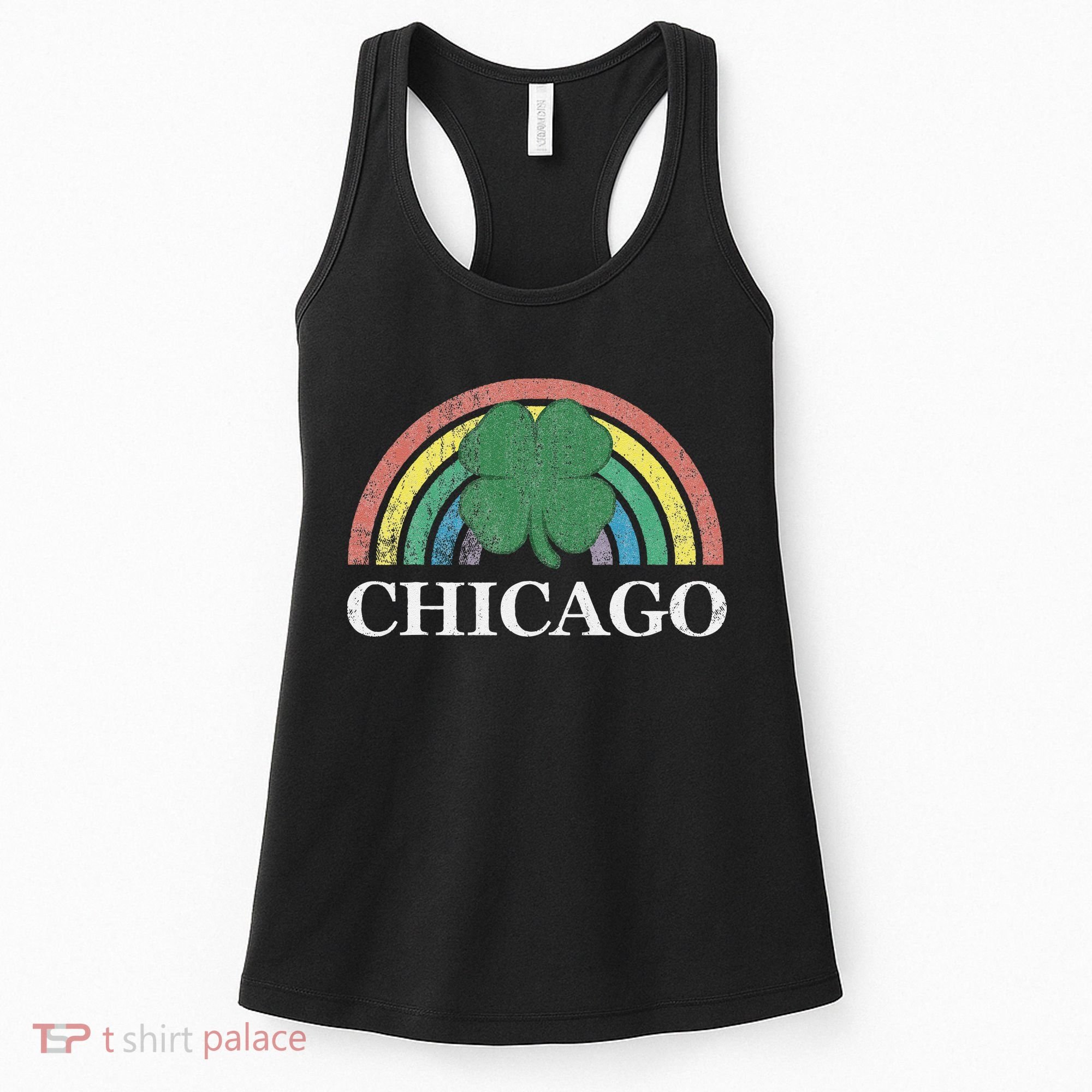 Chicago St. Patrick's Day Shamrock Rainbow Saint Paddy's Women's Tank Top