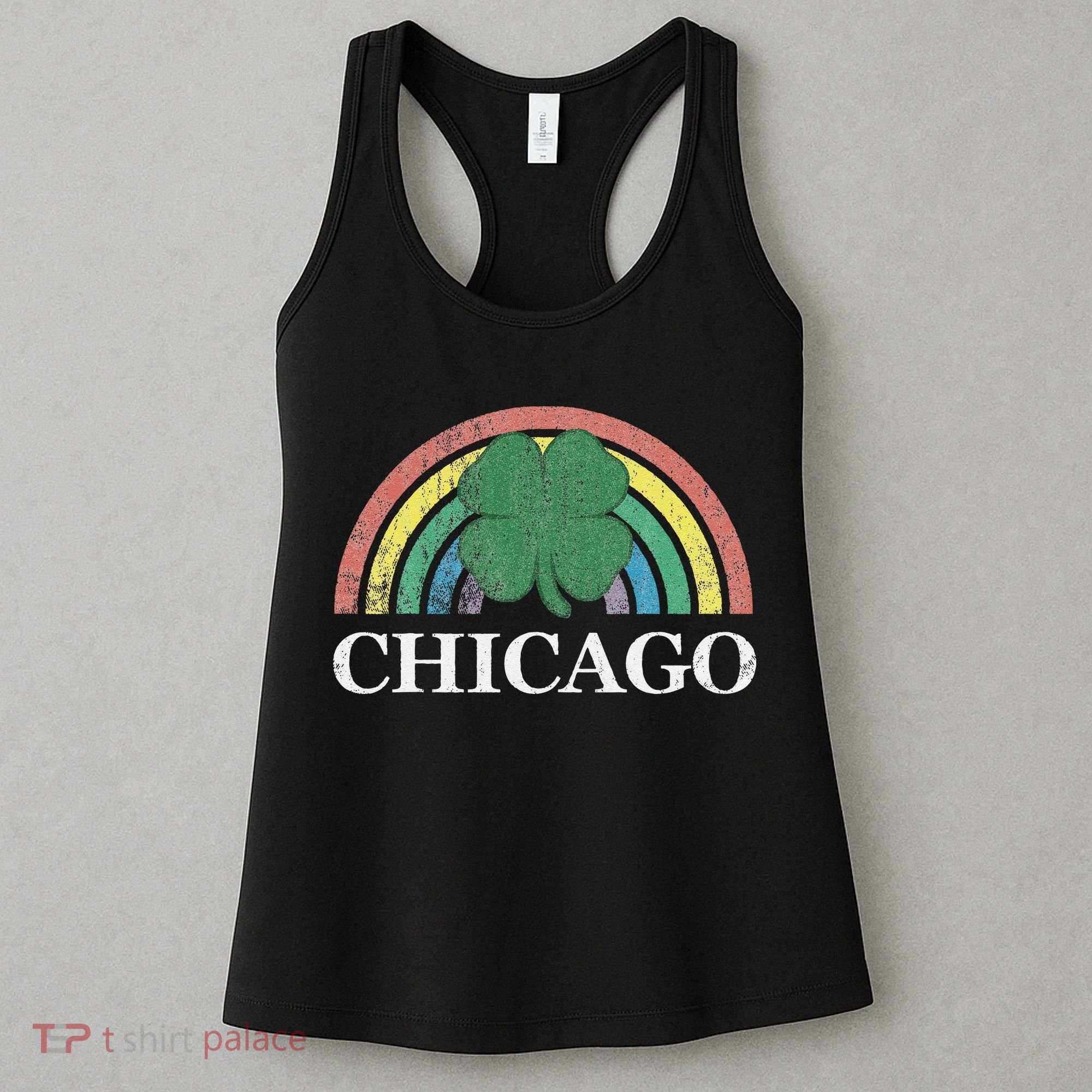 Chicago St. Patrick's Day Shamrock Rainbow Saint Paddy's Women's Tank Top