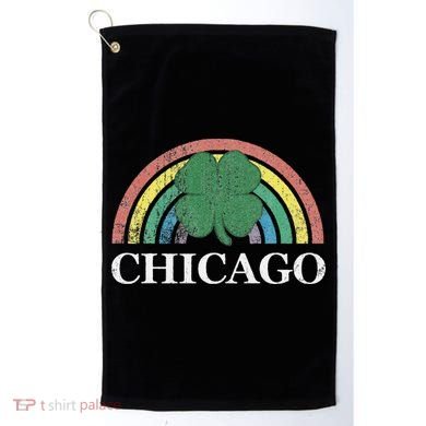 Chicago St. Patrick's Day Shamrock Rainbow Saint Paddy's Golf Towel