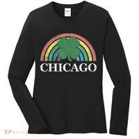 Chicago St. Patrick's Day Shamrock Rainbow Saint Paddy's Women's Long Sleeve Shirt thumb 0
