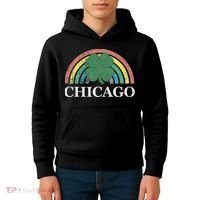 Chicago St. Patrick's Day Shamrock Rainbow Saint Paddy's Kids Hoodie thumb 4
