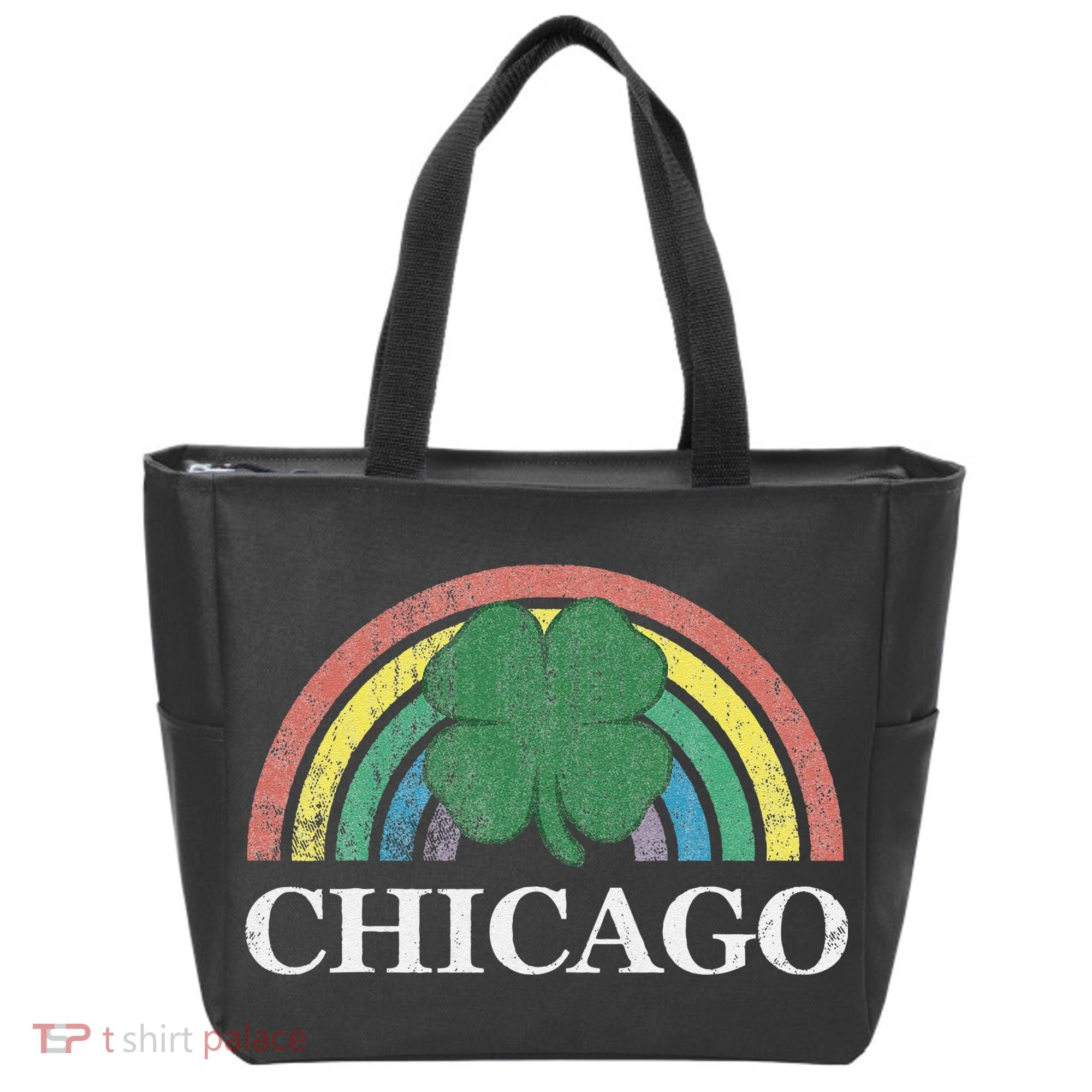 Chicago St. Patrick's Day Shamrock Rainbow Saint Paddy's Tote Bag