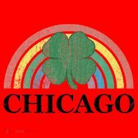 Chicago St. Patrick's Day Shamrock Rainbow Saint Paddy's Santa Hat thumb 1