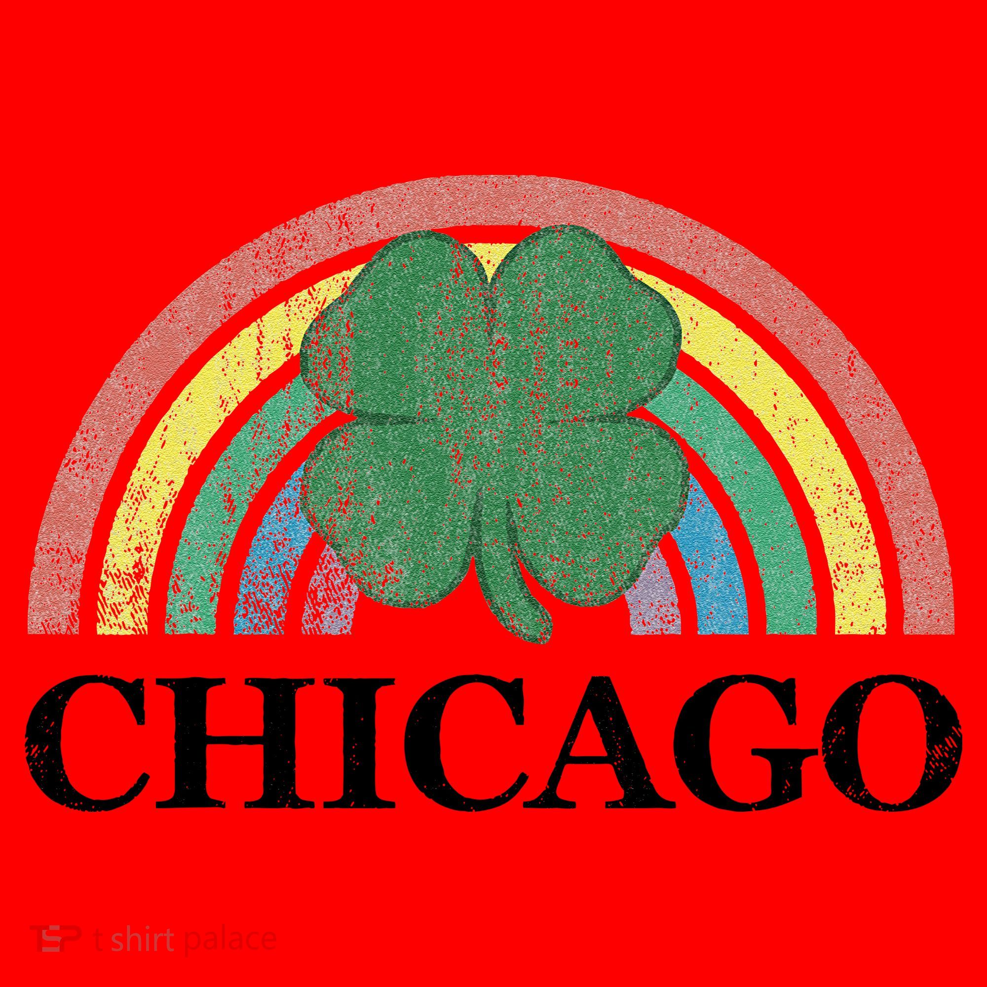 Chicago St. Patrick's Day Shamrock Rainbow Saint Paddy's Santa Hat
