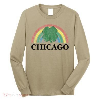Chicago St. Patrick's Day Shamrock Rainbow Saint Paddy's Long Sleeve Shirt