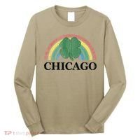 Chicago St. Patrick's Day Shamrock Rainbow Saint Paddy's Long Sleeve Shirt thumb 0