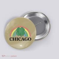 Chicago St. Patrick's Day Shamrock Rainbow Saint Paddy's Button thumb 0