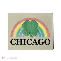 Chicago St. Patrick's Day Shamrock Rainbow Saint Paddy's Mousepad thumb 0